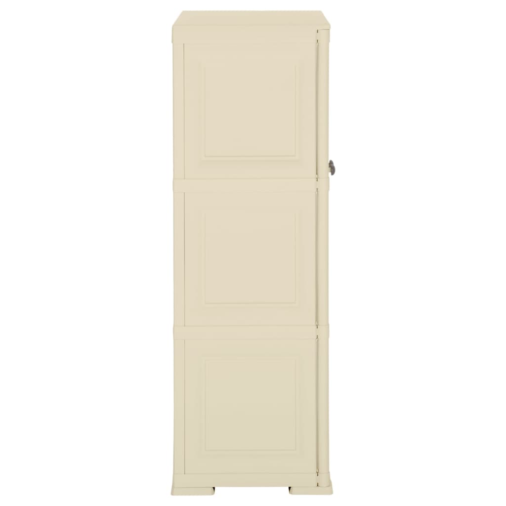 Armoire plastique 79x43x125 cm design de bois blanc angora