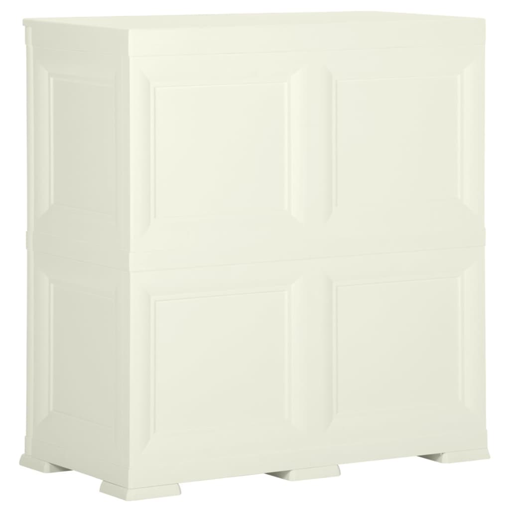 Armoire plastique 79x43x85,5 cm design bois glace à la vanille - XIOS