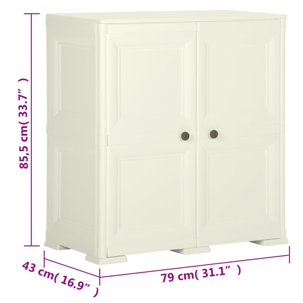 Armoire plastique 79x43x85,5 cm design bois glace à la vanille - XIOS