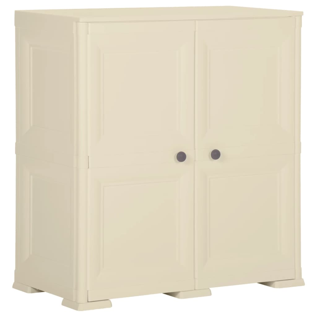 Armoire plastique 79x43x85,5 cm design de bois blanc angora - XIOS