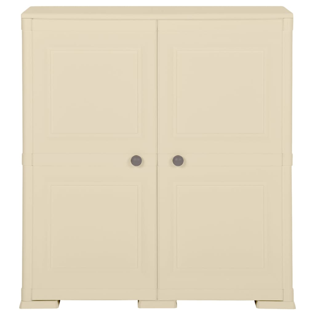 Armoire plastique 79x43x85,5 cm design de bois blanc angora - XIOS