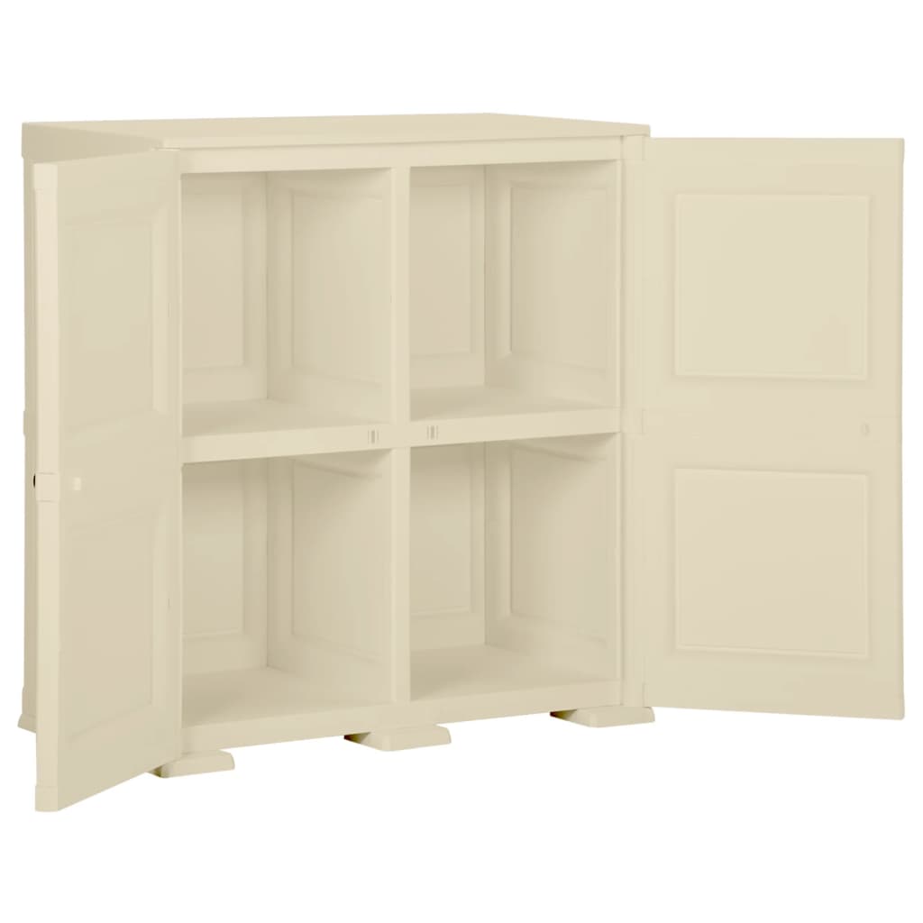 Armoire plastique 79x43x85,5 cm design de bois blanc angora - XIOS