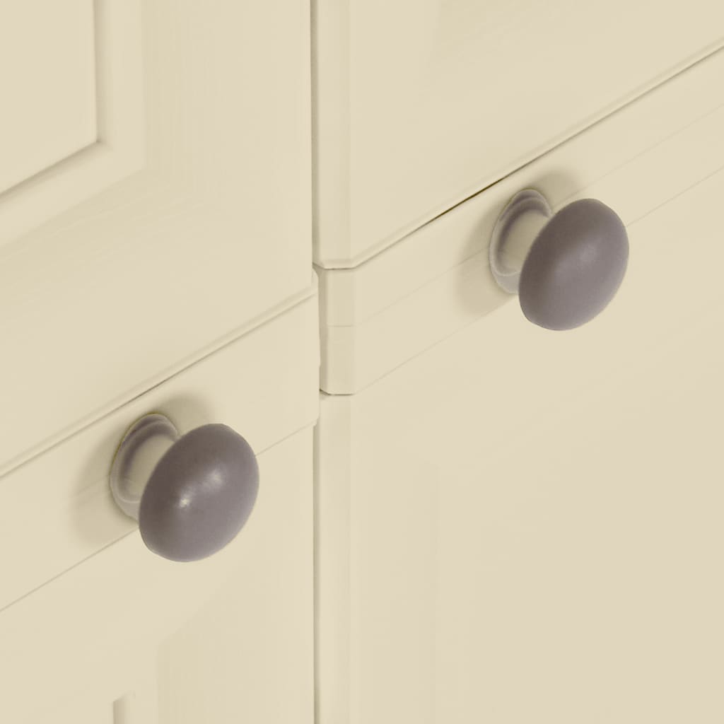 Armoire plastique 79x43x85,5 cm design de bois blanc angora - XIOS