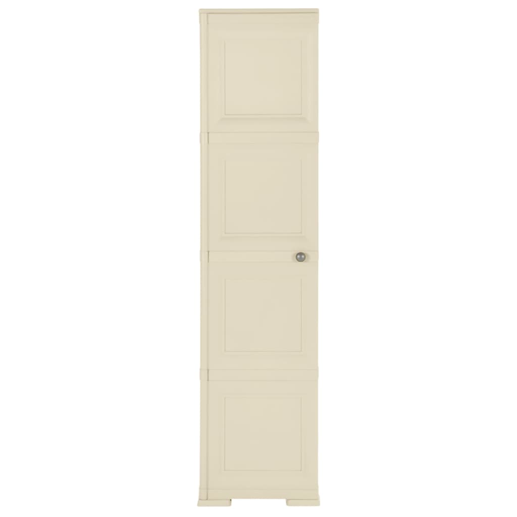 Armoire plastique 40x43x164 cm design de bois blanc angora - XIOS
