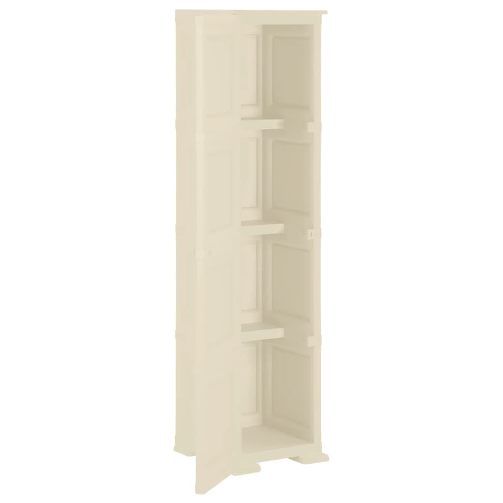 Armoire plastique 40x43x164 cm design de bois blanc angora - XIOS