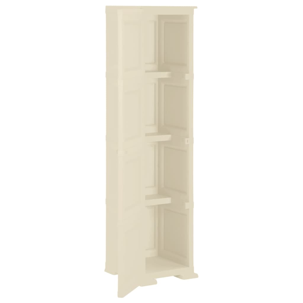Armoire plastique 40x43x164 cm design de bois blanc angora - XIOS