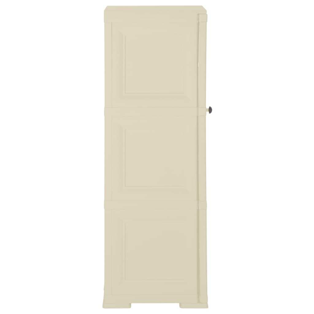 Armoire plastique 40x43x125 cm design de bois blanc angora