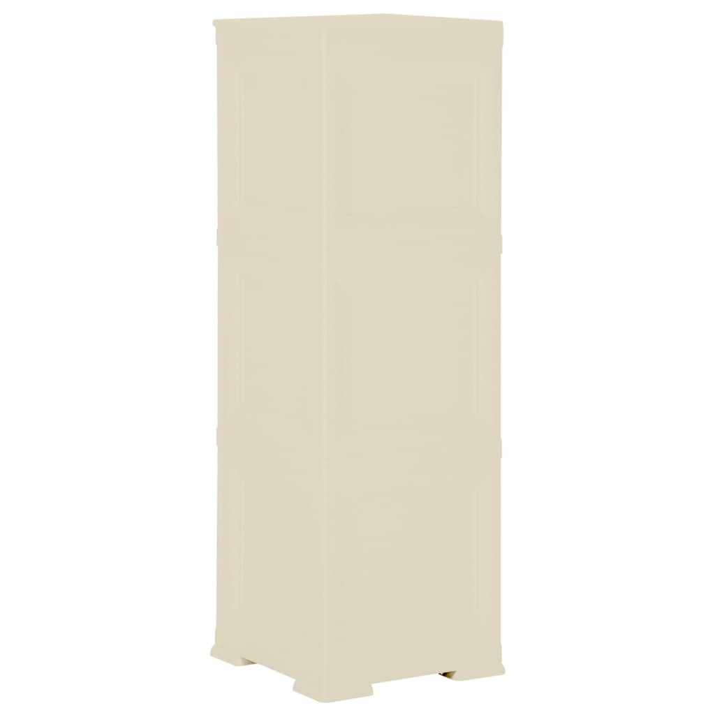Armoire plastique 40x43x125 cm design de bois blanc angora