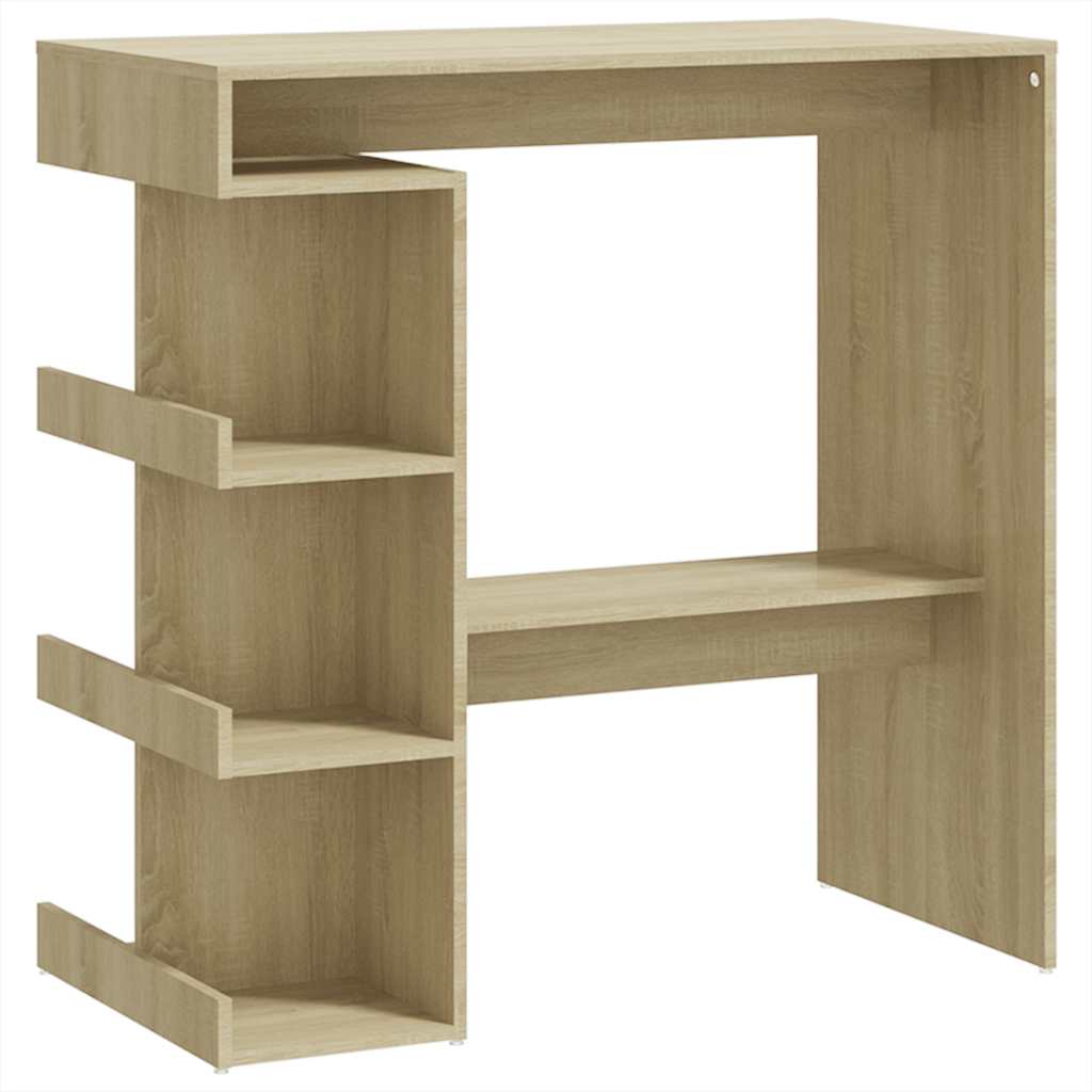 Table de bar étagère de rangement Chêne sonoma Bois ingénierie - XIOS