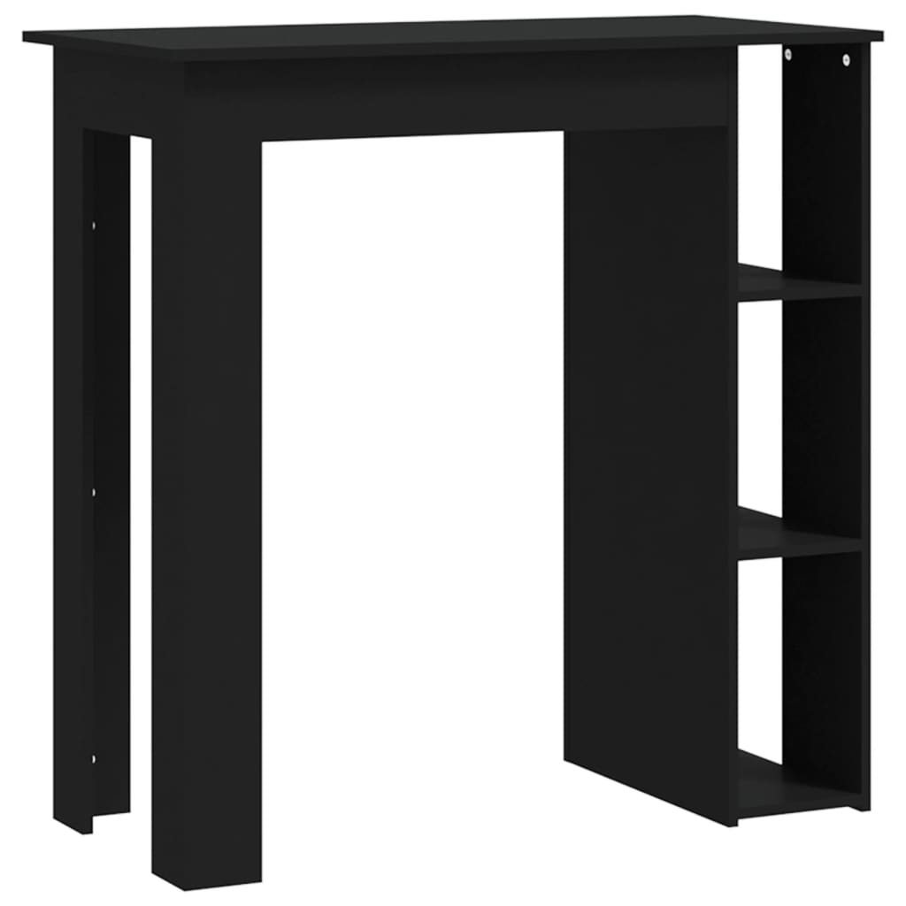 Table de bar avec étagère Noir 102x50x103,5cm Bois d'ingénierie - XIOS