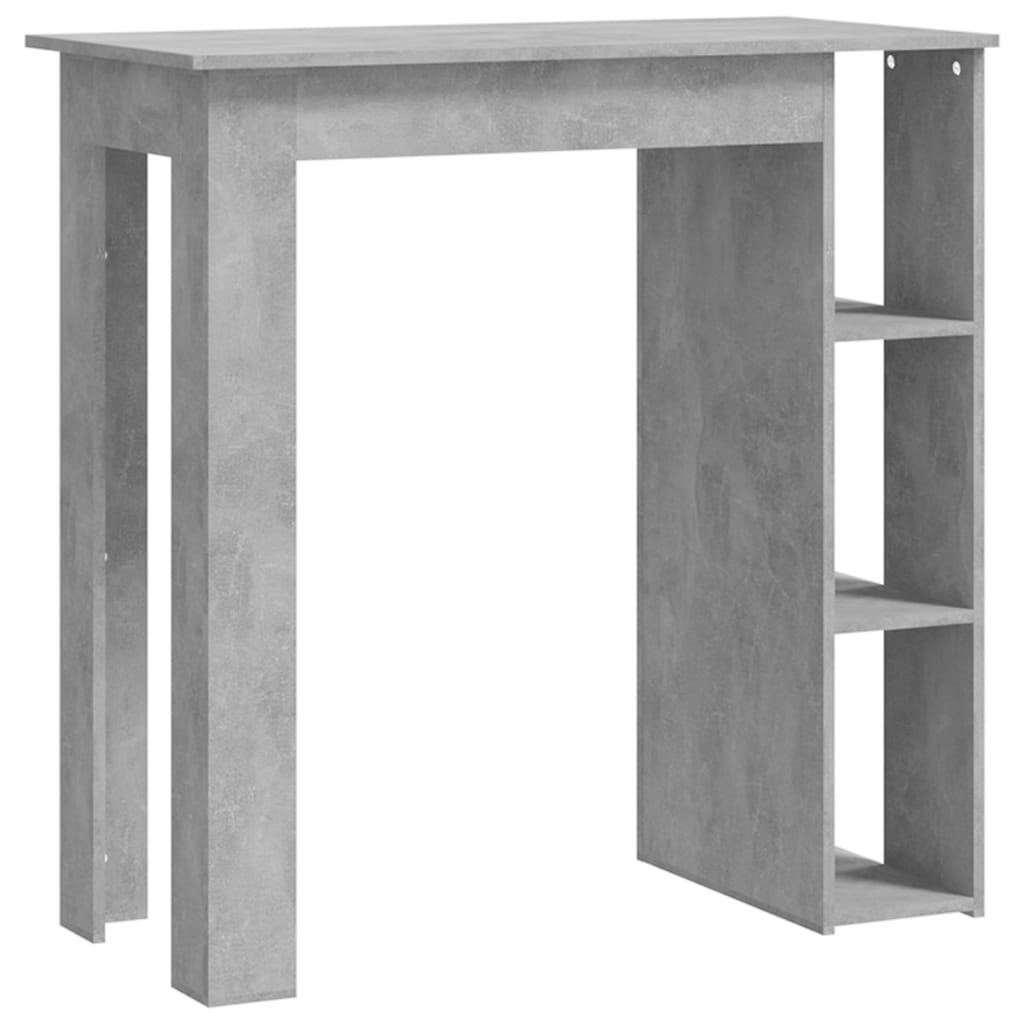 Table de bar avec étagère Gris béton Bois d'ingénierie - XIOS
