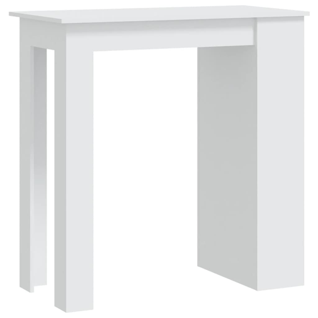 Table de bar rangement Blanc 102x50x103,5 cm Bois d'ingénierie - XIOS