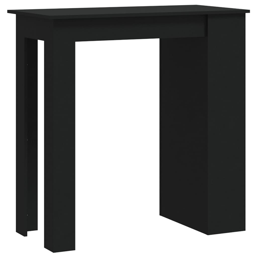 Table de bar et rangement Noir 102x50x103,5cm Bois d'ingénierie - XIOS
