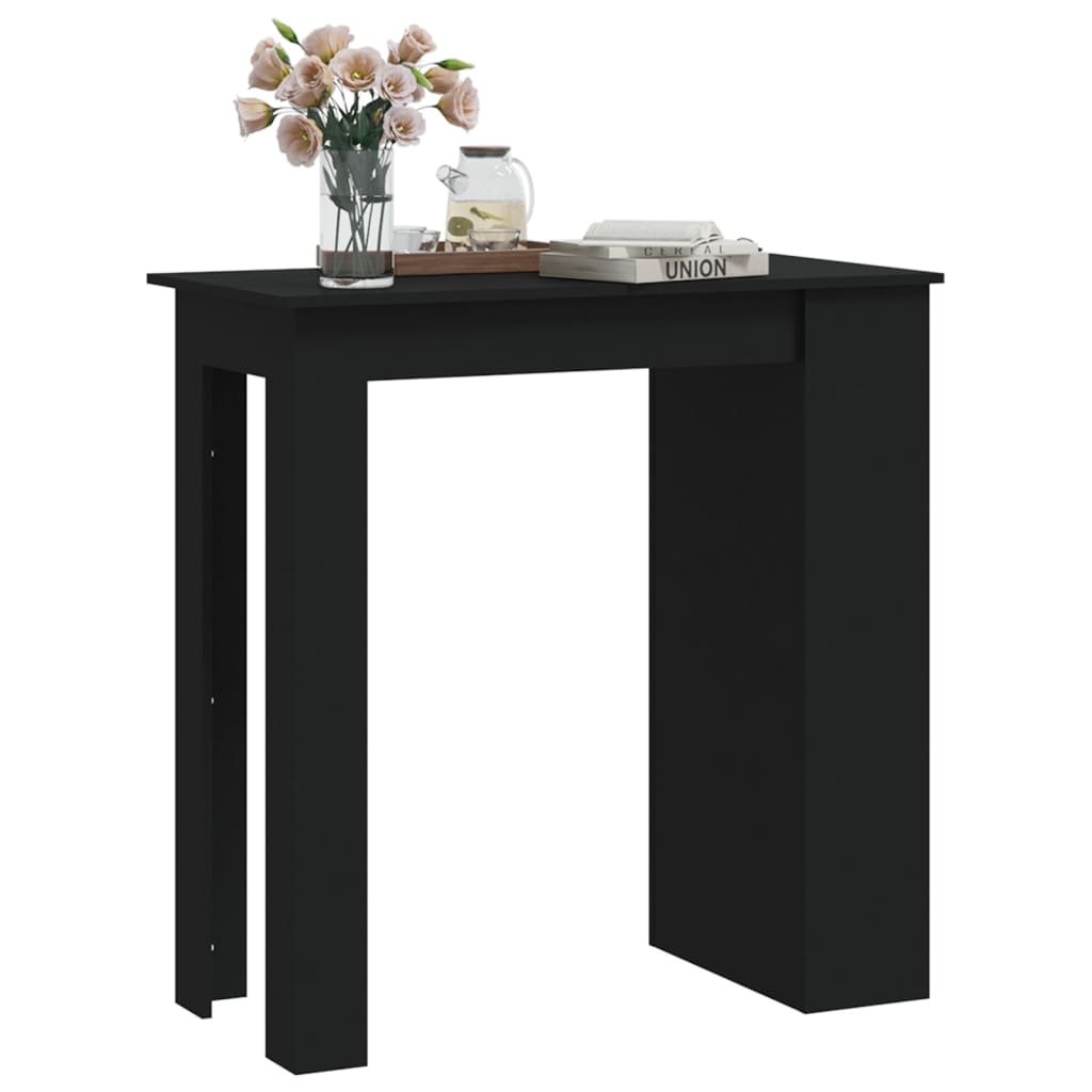Table de bar et rangement Noir 102x50x103,5cm Bois d'ingénierie - XIOS