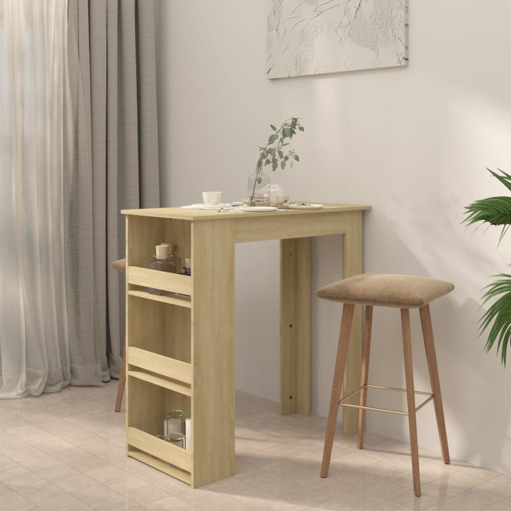 Table de bar avec rangement Chêne sonoma 102x50x103,5 cm - XIOS