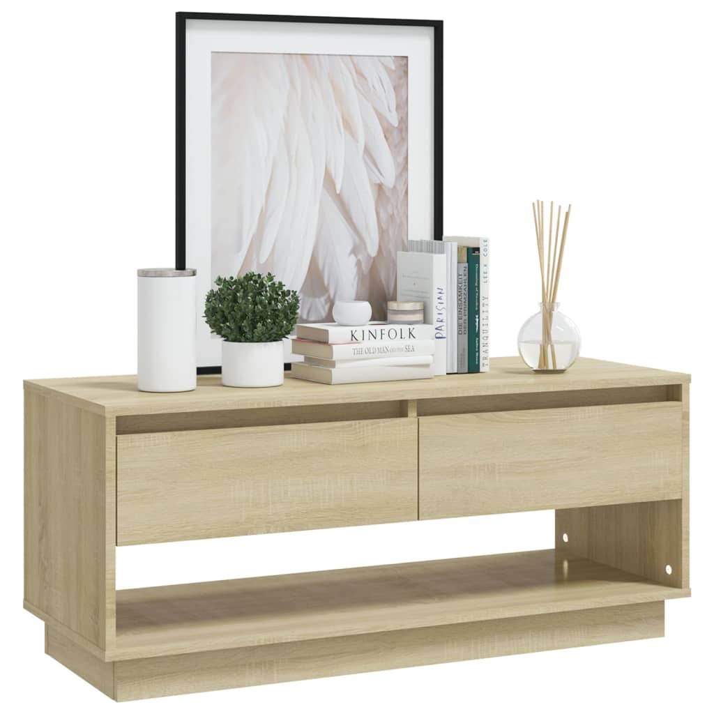 Meuble TV chêne sonoma 102x41x44 cm bois d'ingénierie - XIOS