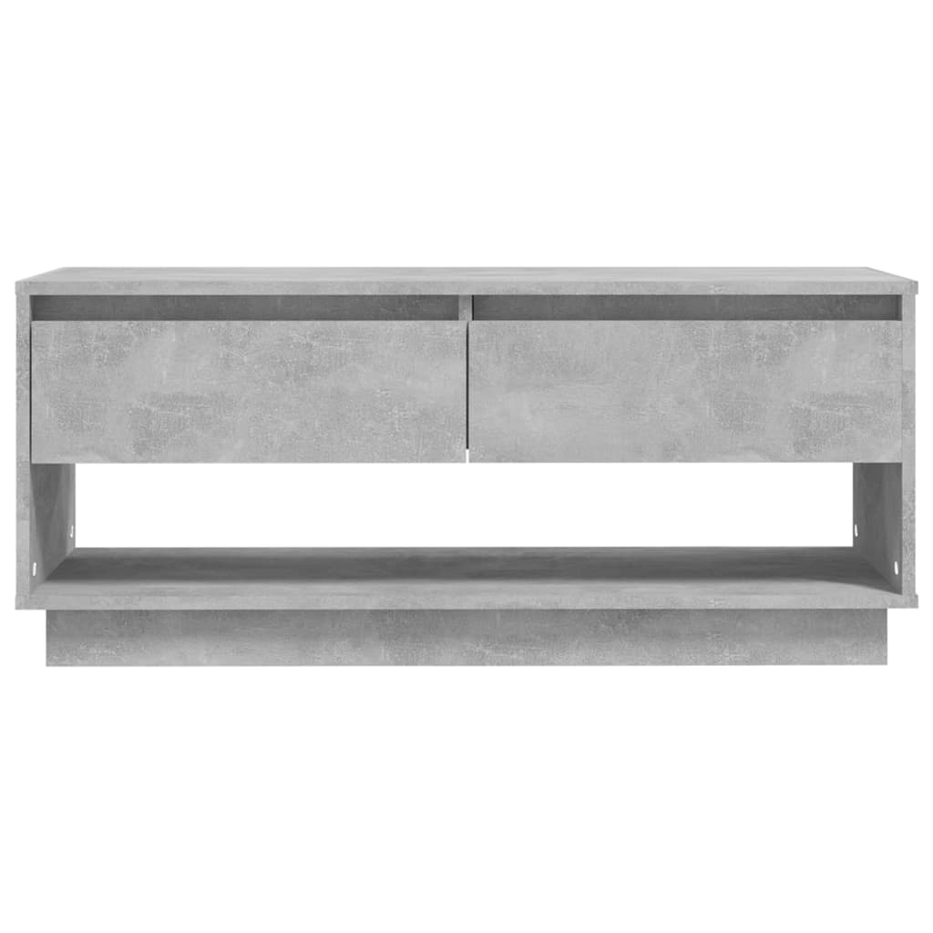 Meuble TV gris béton 102x41x44 cm bois d'ingénierie - XIOS