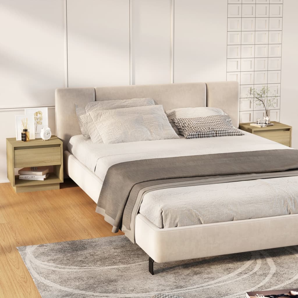 Tables de chevet 2 pcs Chêne sonoma 45x34x44 cm Bois ingénierie - XIOS