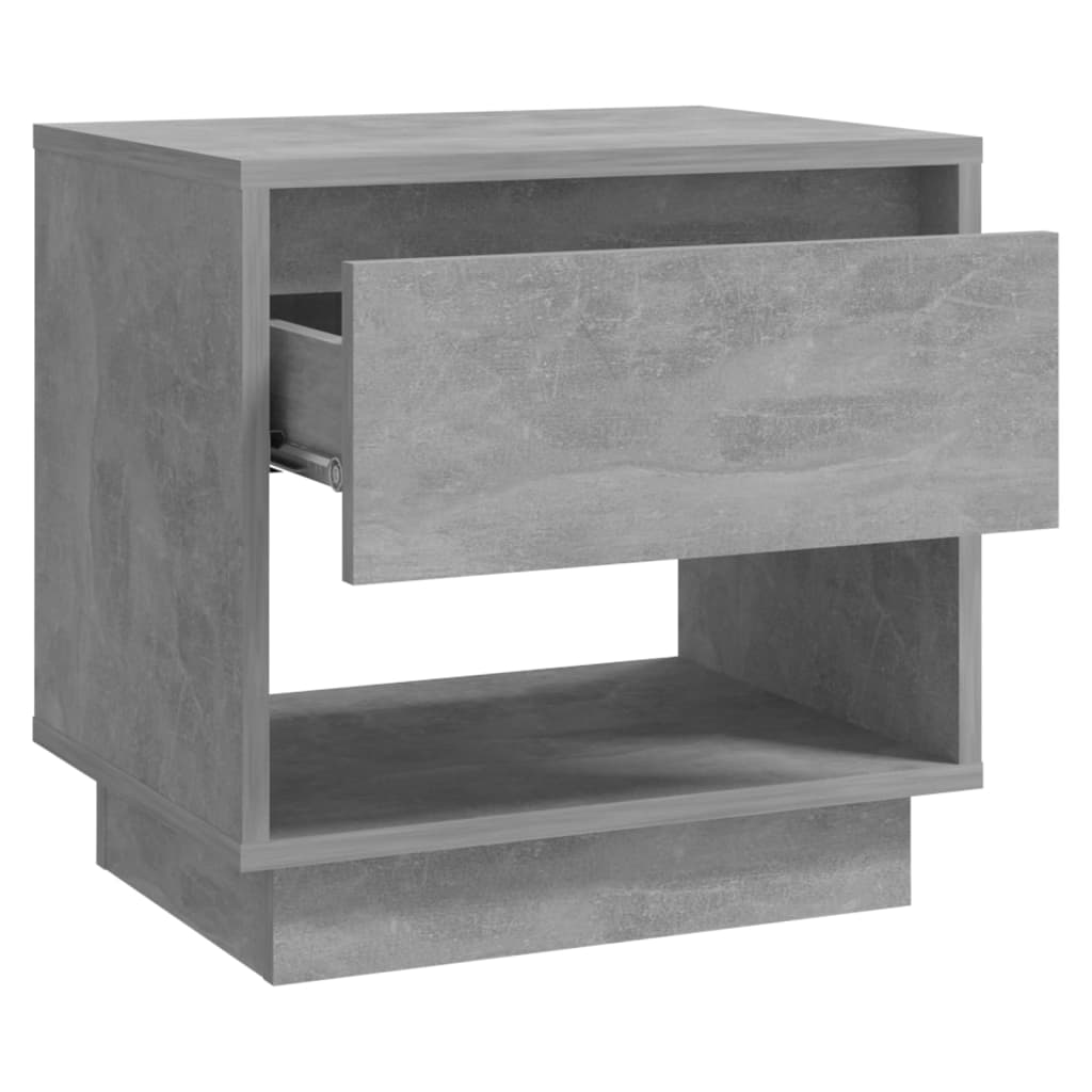 Tables de chevet 2 pcs Gris béton 45x34x44 cm Bois d'ingénierie - XIOS