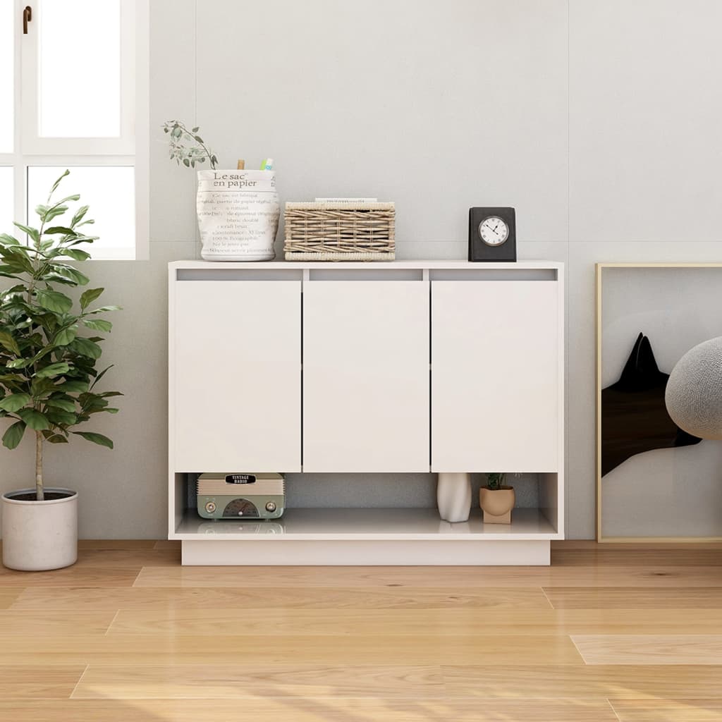 Buffet Blanc 97x31x75 cm Bois d'ingénierie - XIOS