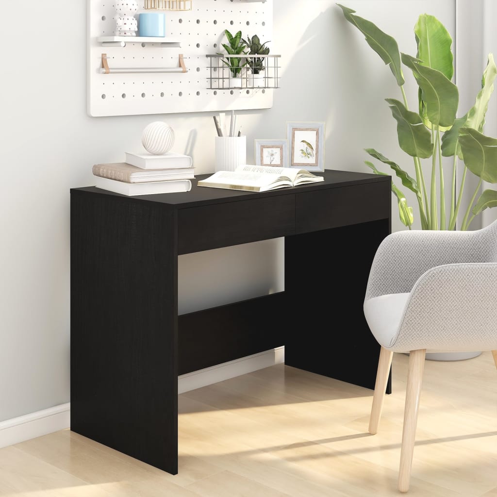 Bureau Noir 101x50x76,5 cm Bois d'ingénierie - XIOS
