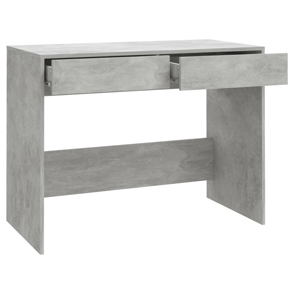 Bureau gris béton 101x50x76,5 cm bois d'ingénierie - XIOS