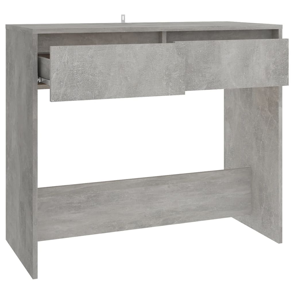 Table console gris béton 89x41x76,5 cm bois d'ingénierie - XIOS