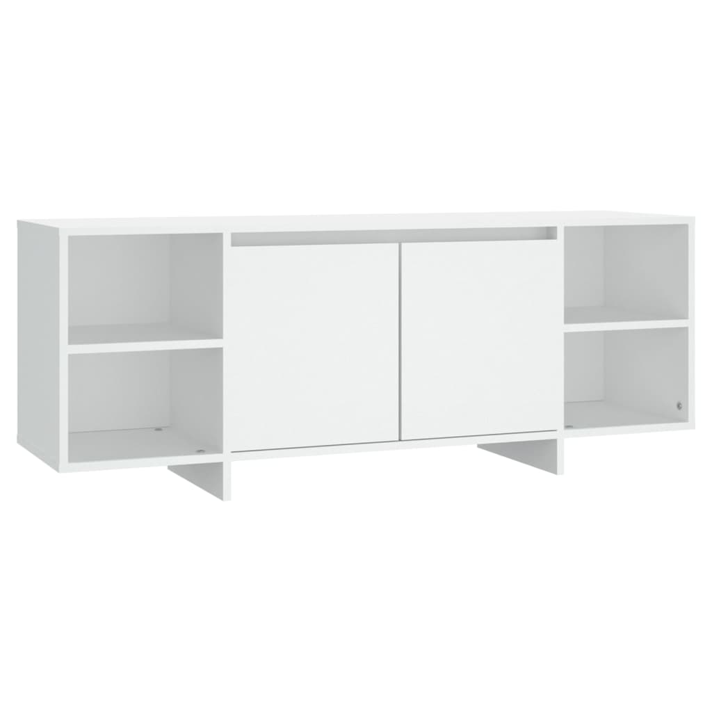 Meuble TV blanc 130x35x50 cm bois d'ingénierie - XIOS