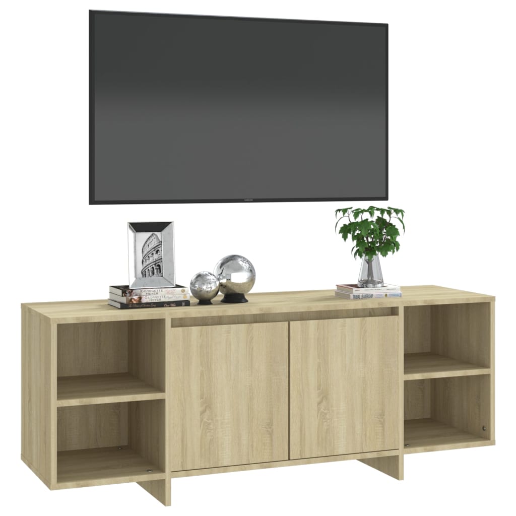 Meuble TV chêne sonoma 130x35x50 cm bois d'ingénierie - XIOS