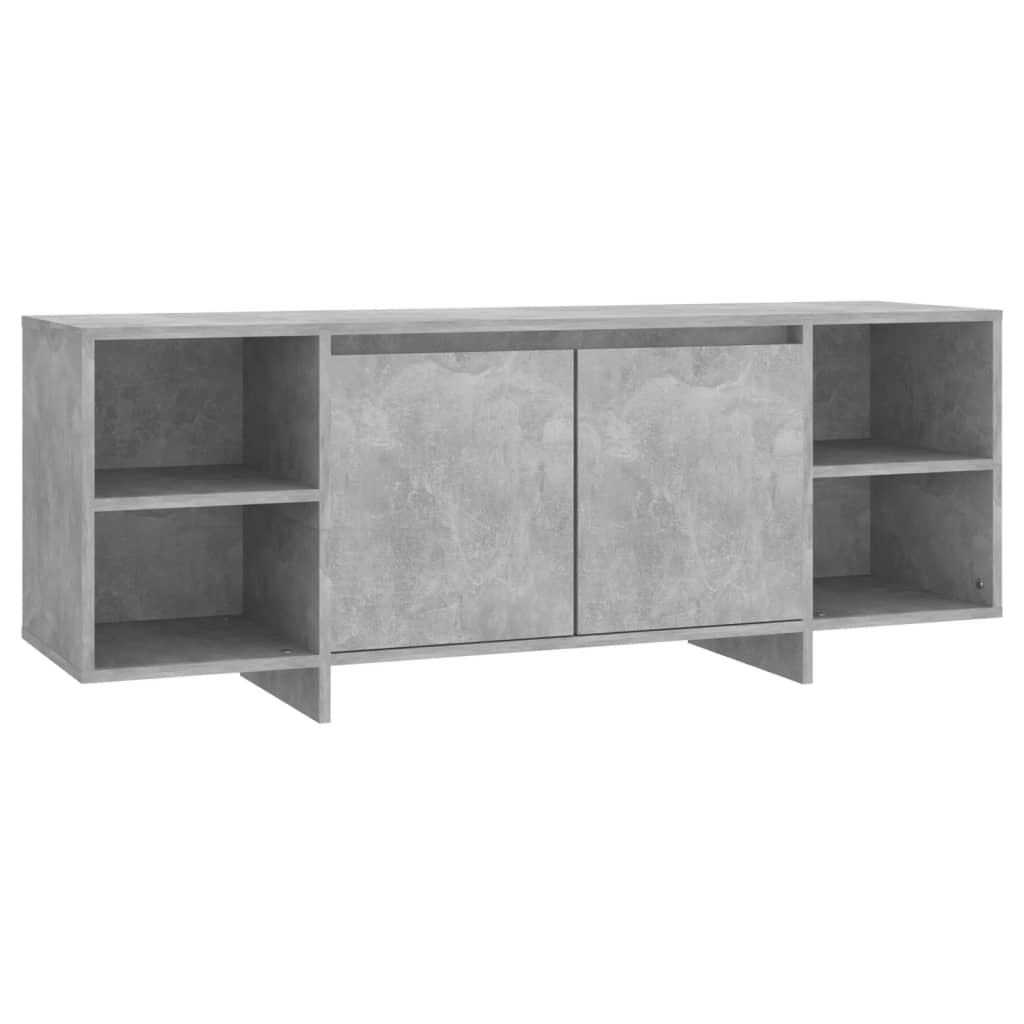Meuble TV Gris béton 130x35x50 cm Bois d'ingénierie - XIOS