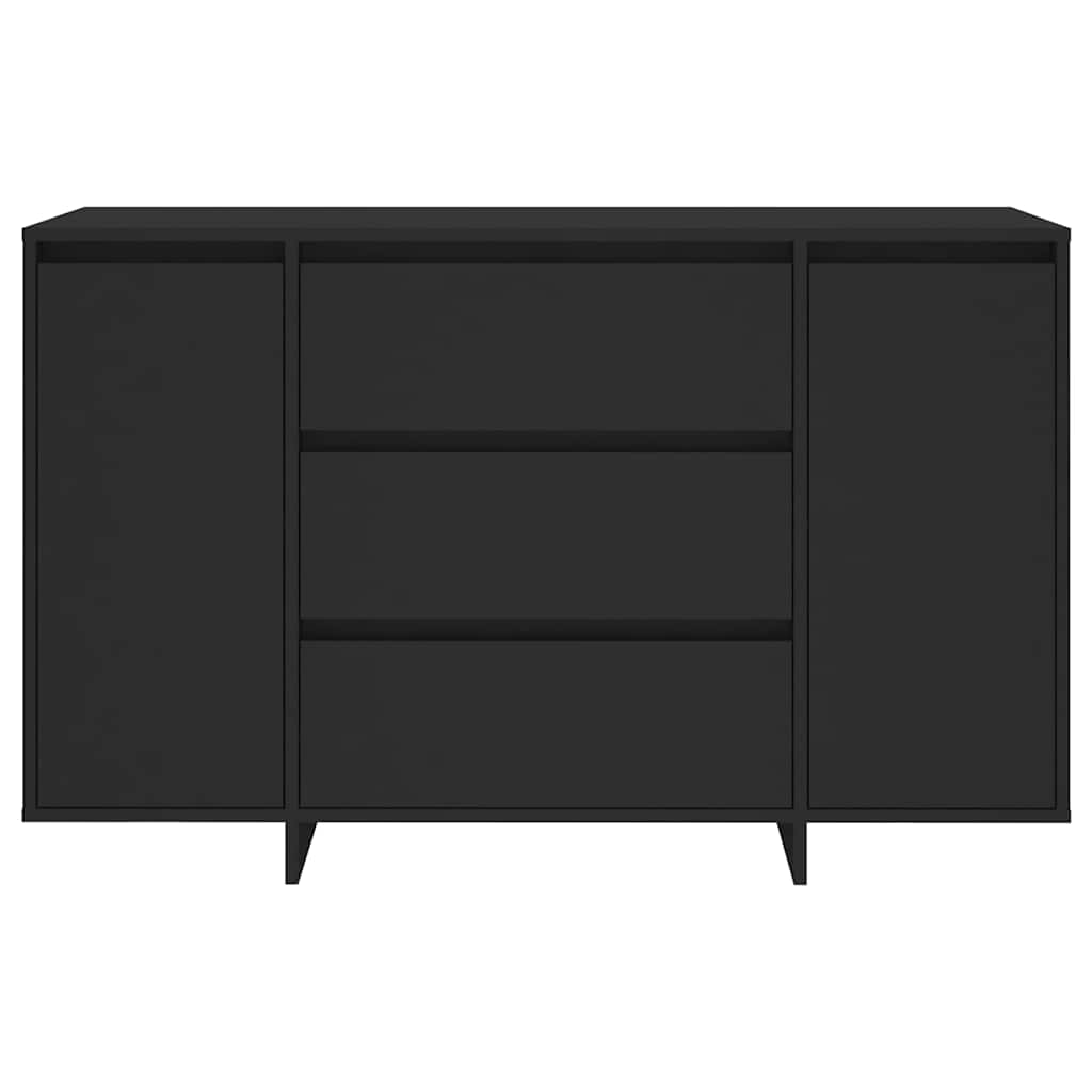 Buffet avec 3 tiroirs Noir 120x41x75 cm Bois d'ingénierie