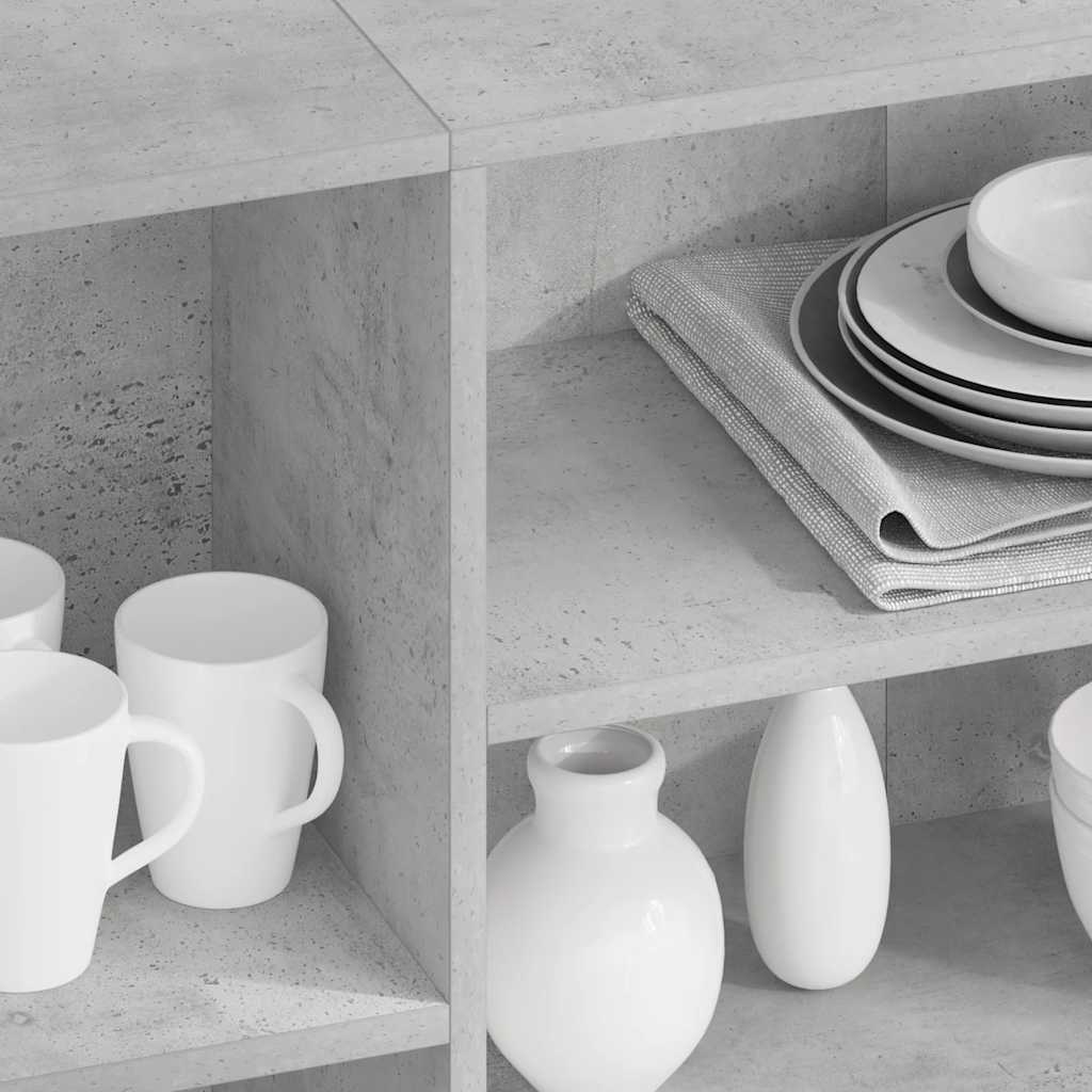 Buffet gris béton 120x30x75 cm bois d'ingénierie - XIOS