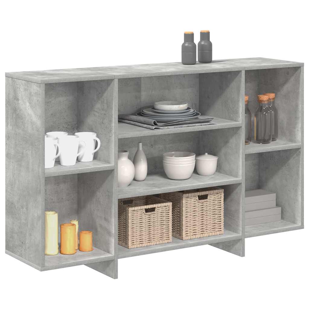 Buffet gris béton 120x30x75 cm bois d'ingénierie - XIOS