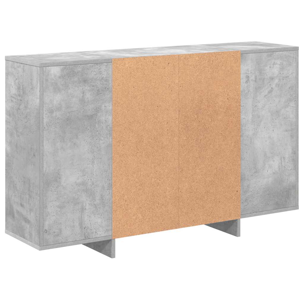 Buffet gris béton 120x30x75 cm bois d'ingénierie - XIOS