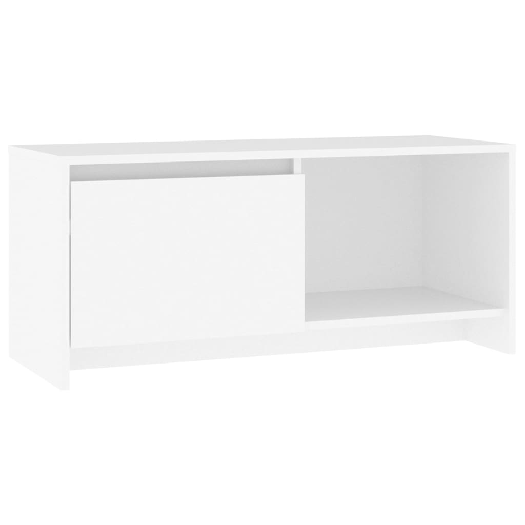Meuble TV Blanc 90x35x40 cm Bois d'ingénierie - XIOS