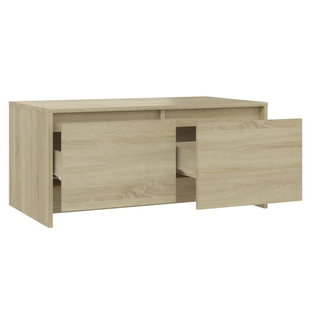 Table basse chêne sonoma 90x50x41,5 cm bois d'ingénierie - XIOS