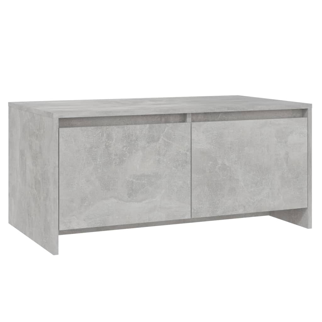Table basse gris béton 90x50x41,5 cm bois d'ingénierie - XIOS