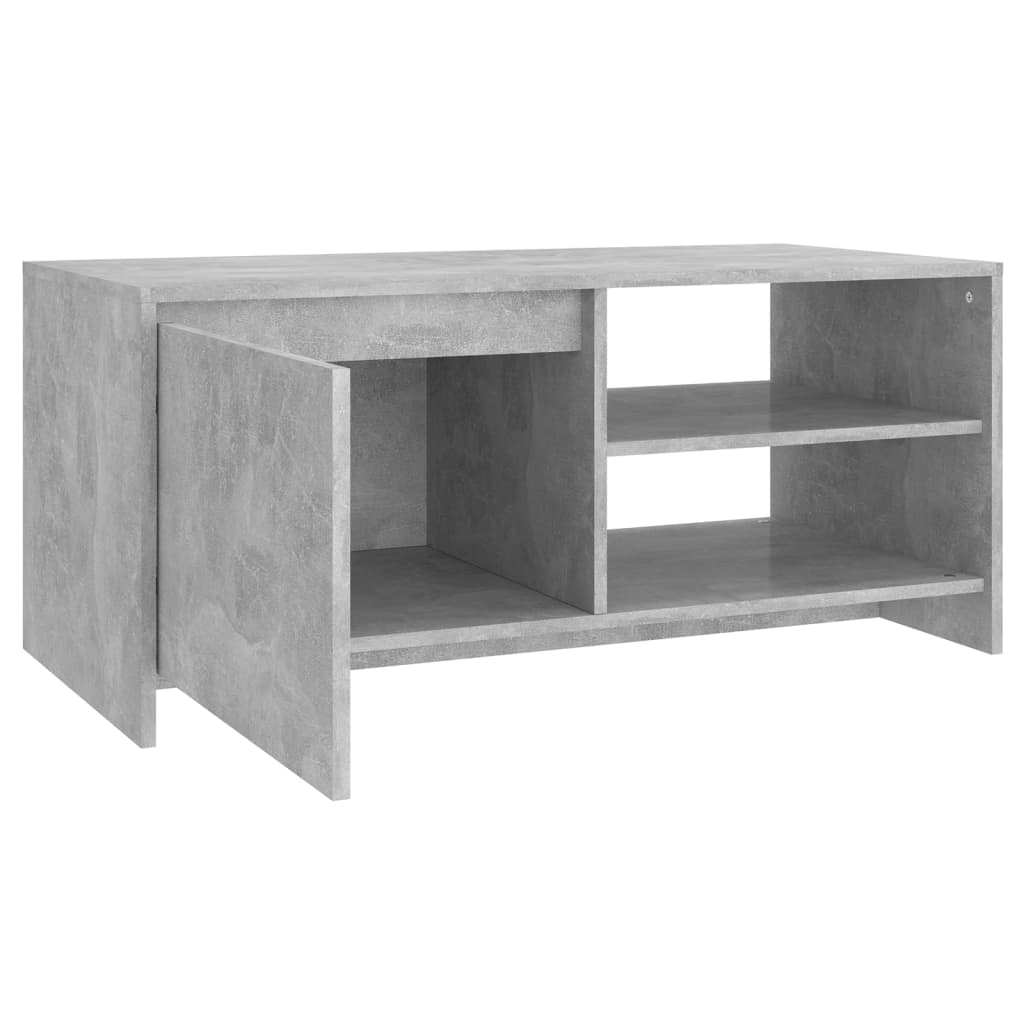 Table basse Gris béton 102x50x45 cm Bois d'ingénierie