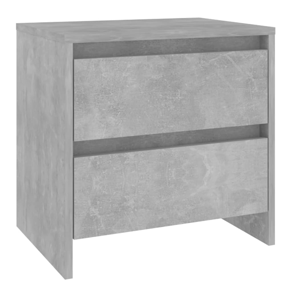 Table de chevet gris béton 45x34,5x44,5 cm bois d’ingénierie - XIOS