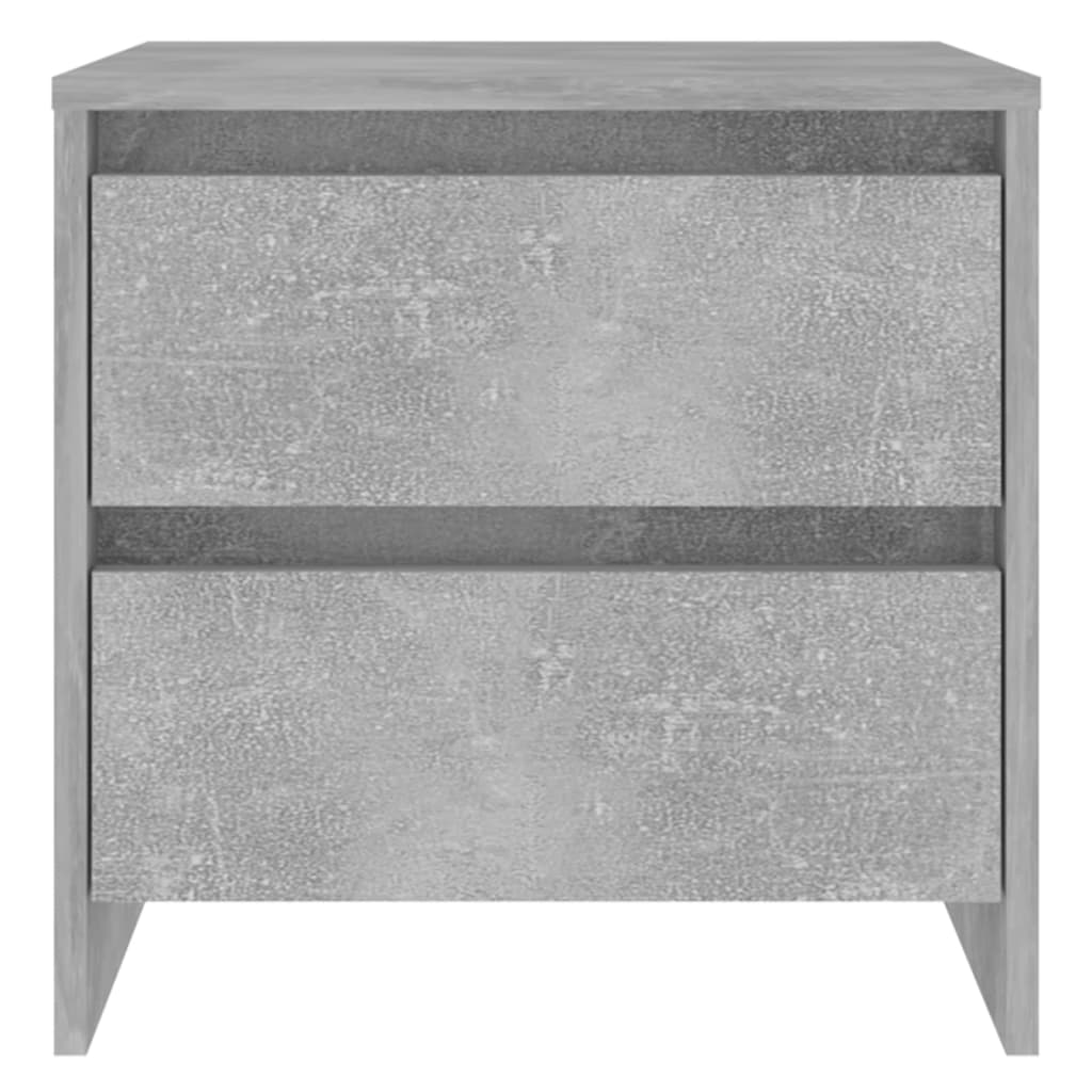 Tables de chevet 2pcs gris béton 45x34,5x44,5cm bois ingénierie - XIOS