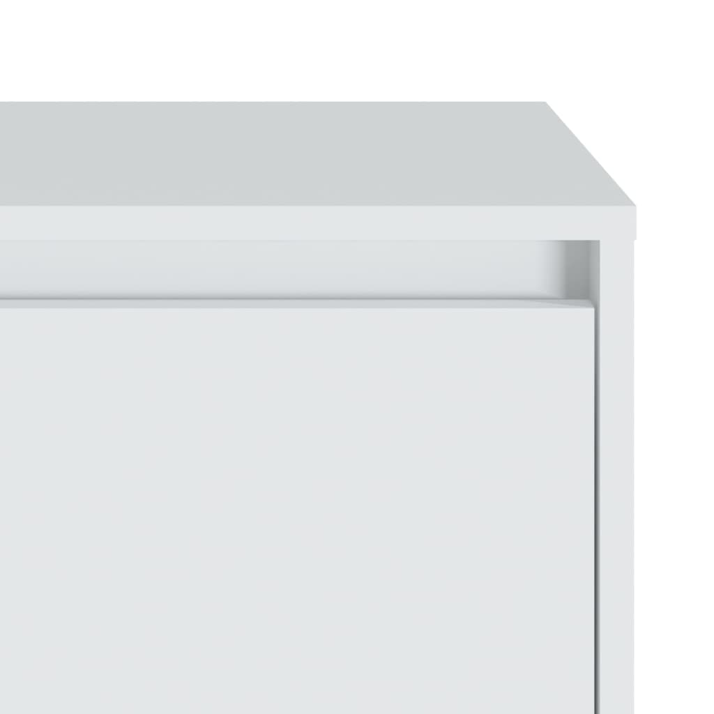 Table de chevet blanc 45x34x44,5 cm bois d’ingénierie - XIOS