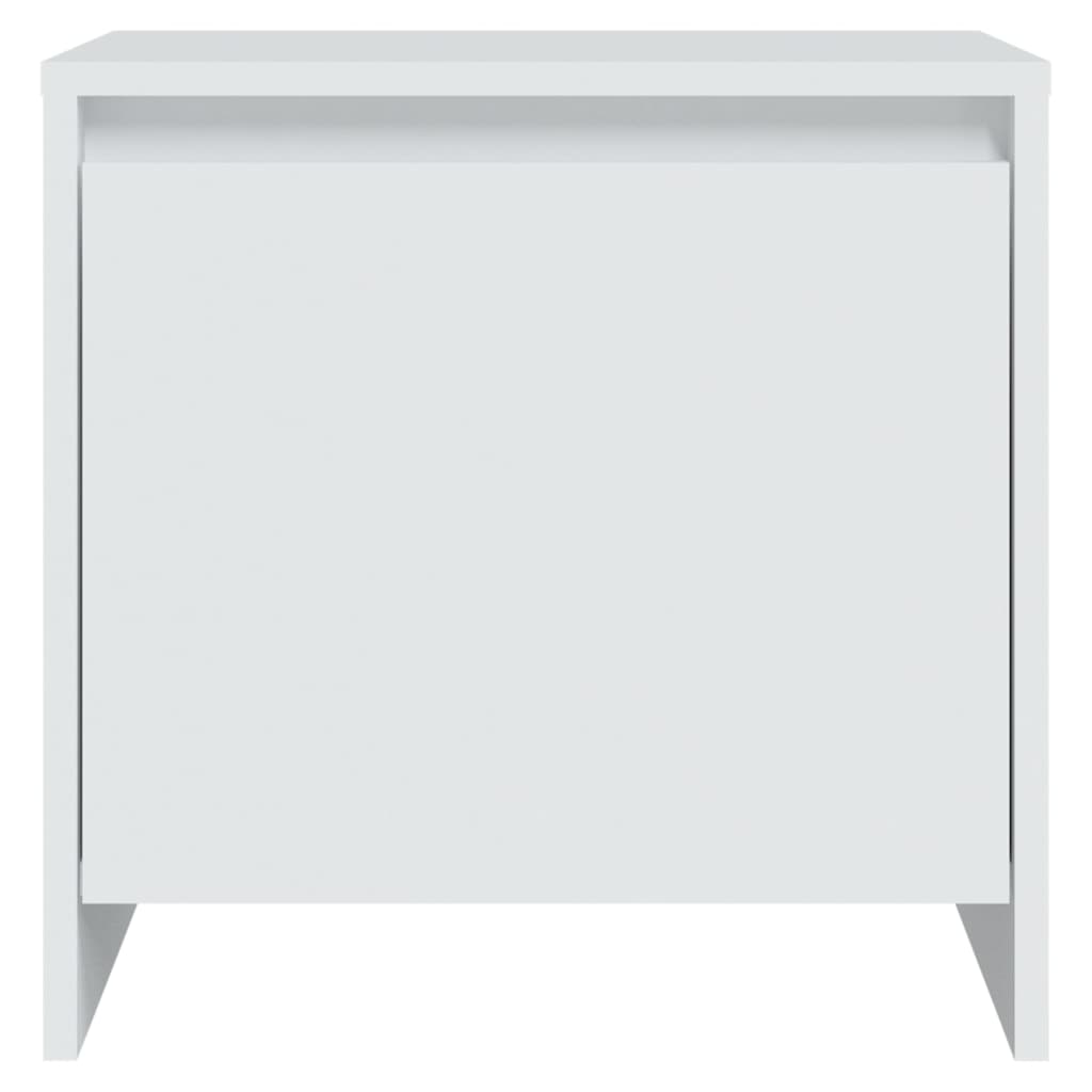 Tables de chevet 2 pcs blanc 45x34x44,5 cm bois d'ingénierie