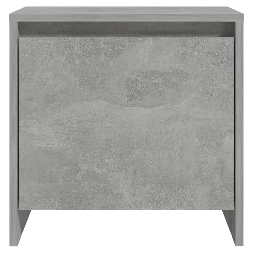 Table de chevet gris béton 45x34x44,5 cm bois d'ingénierie - XIOS