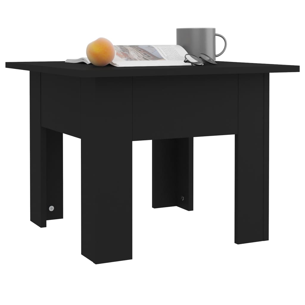 Table basse noir 55x55x42 cm bois d'ingénierie - XIOS