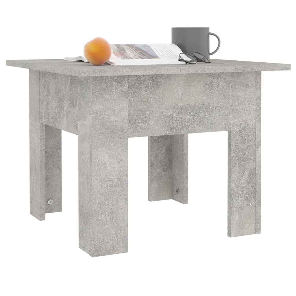 Table basse gris béton 55x55x42 cm bois d'ingénierie - XIOS