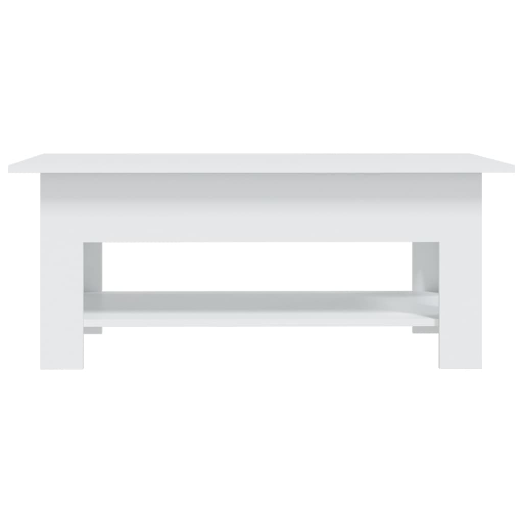 Table basse blanc 102x55x42 cm bois d'ingénierie - XIOS