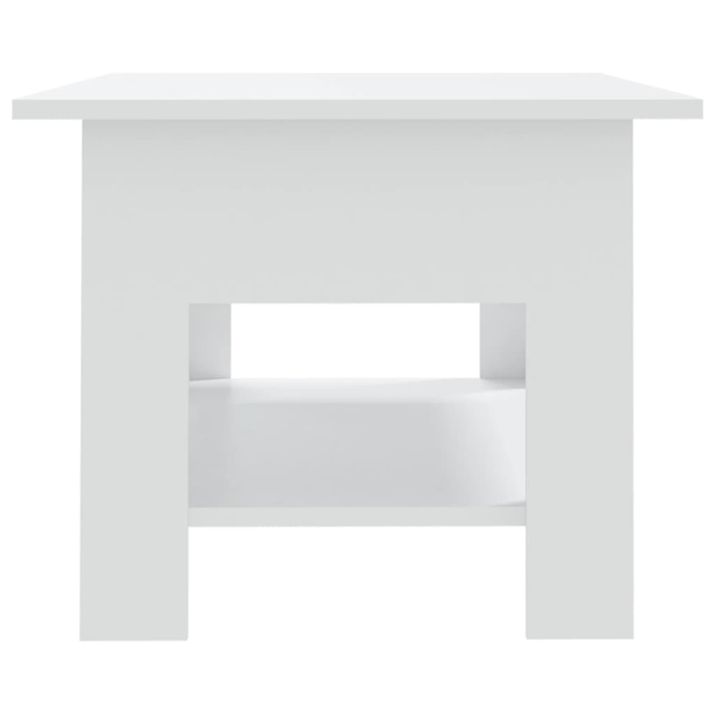 Table basse blanc 102x55x42 cm bois d'ingénierie - XIOS