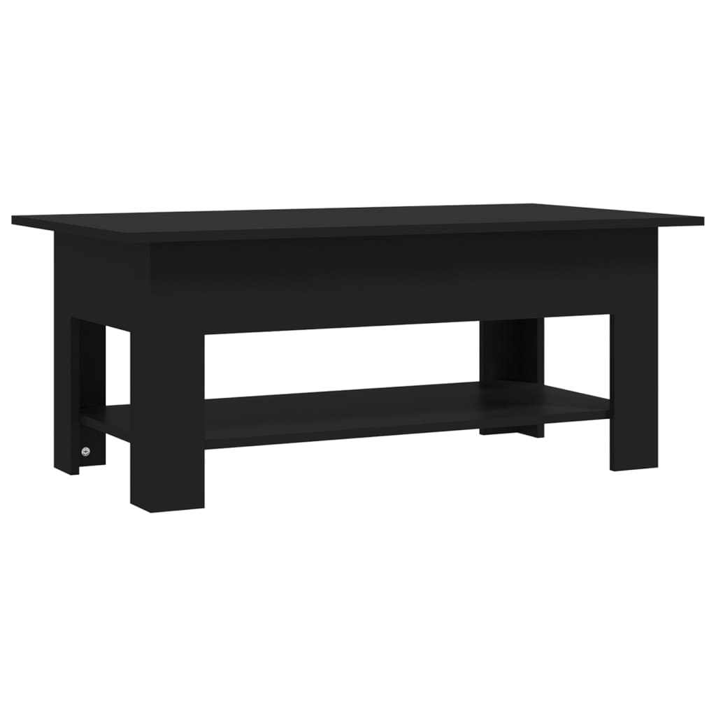Table basse noir 102x55x42 cm bois d'ingénierie - XIOS