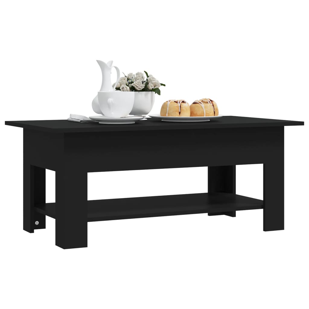 Table basse noir 102x55x42 cm bois d'ingénierie - XIOS