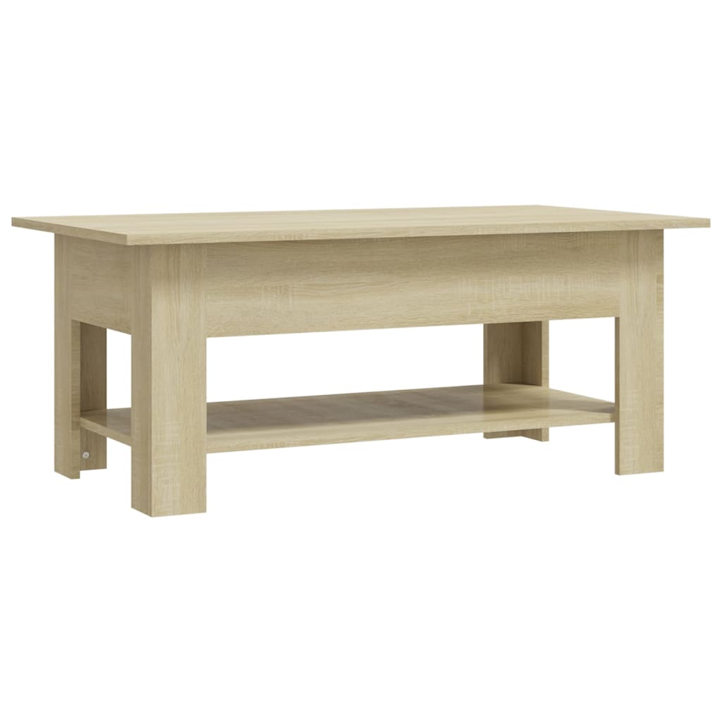 Table basse chêne sonoma 102x55x42 cm bois d'ingénierie - XIOS